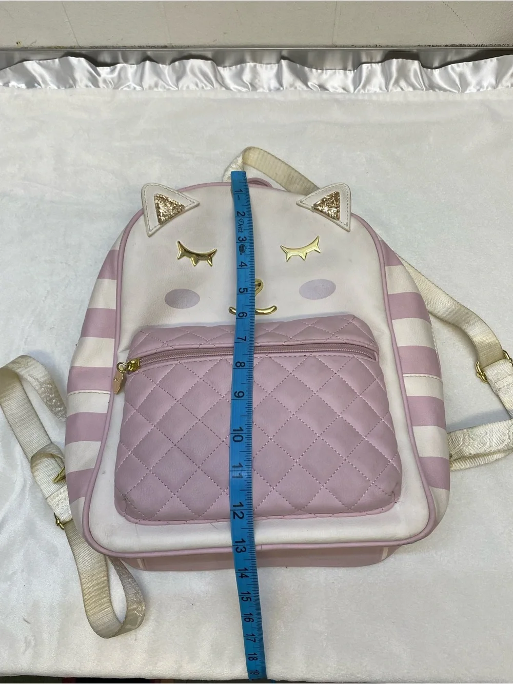 Luv Betsey Johnson Pink White Cat Backpack